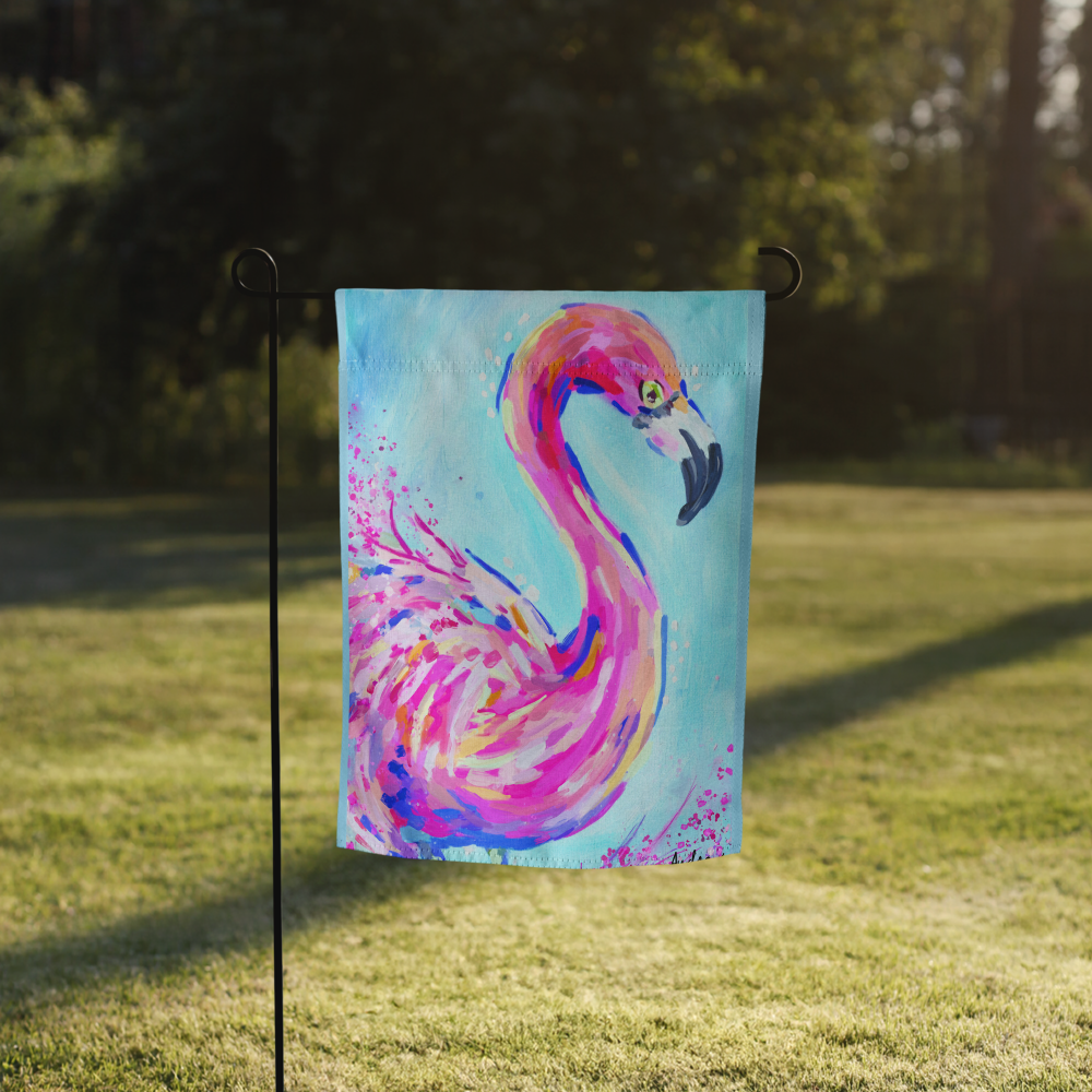 Flamingo Garden flag