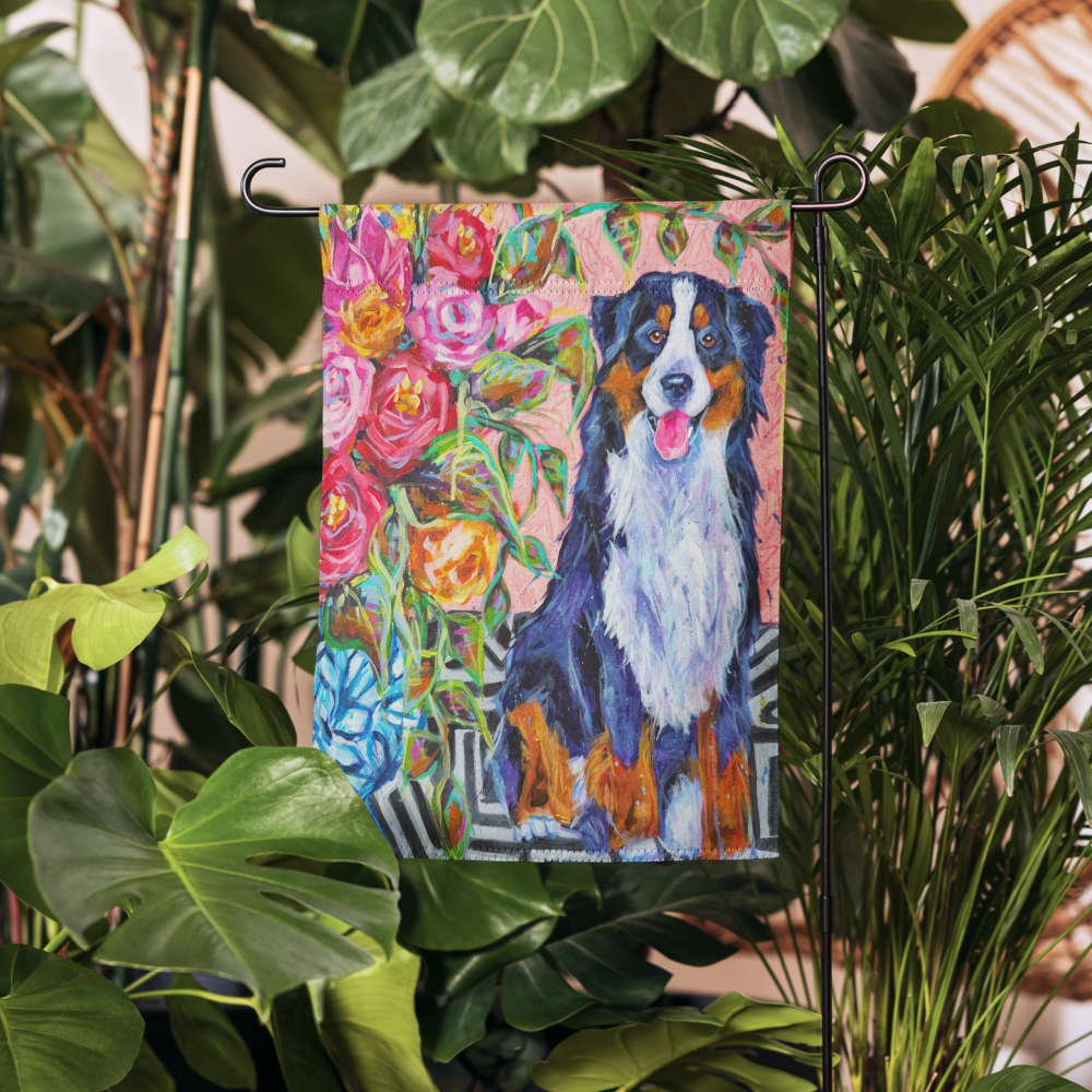 Bernese Mountain Dog Garden flag