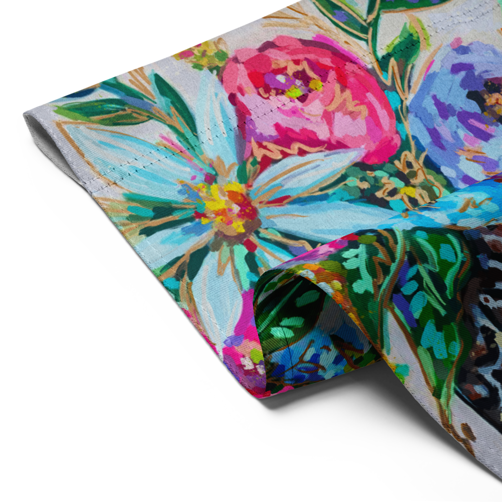 Leopard Floral Garden flag