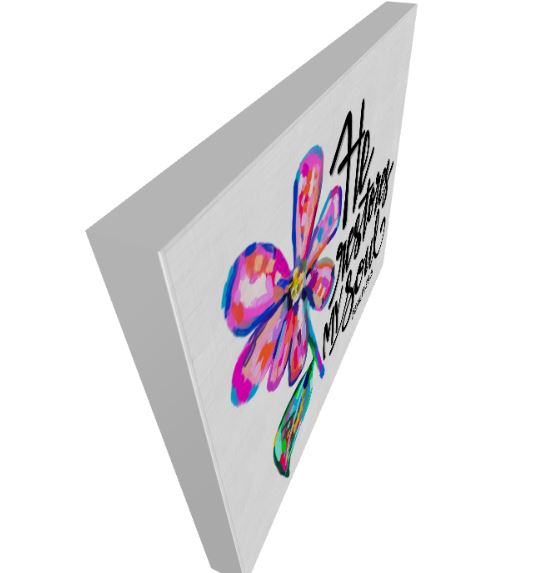 He Restores My Soul Art Print - Scripture Wall Art, Inspirational Decor, Colorful Floral Poster