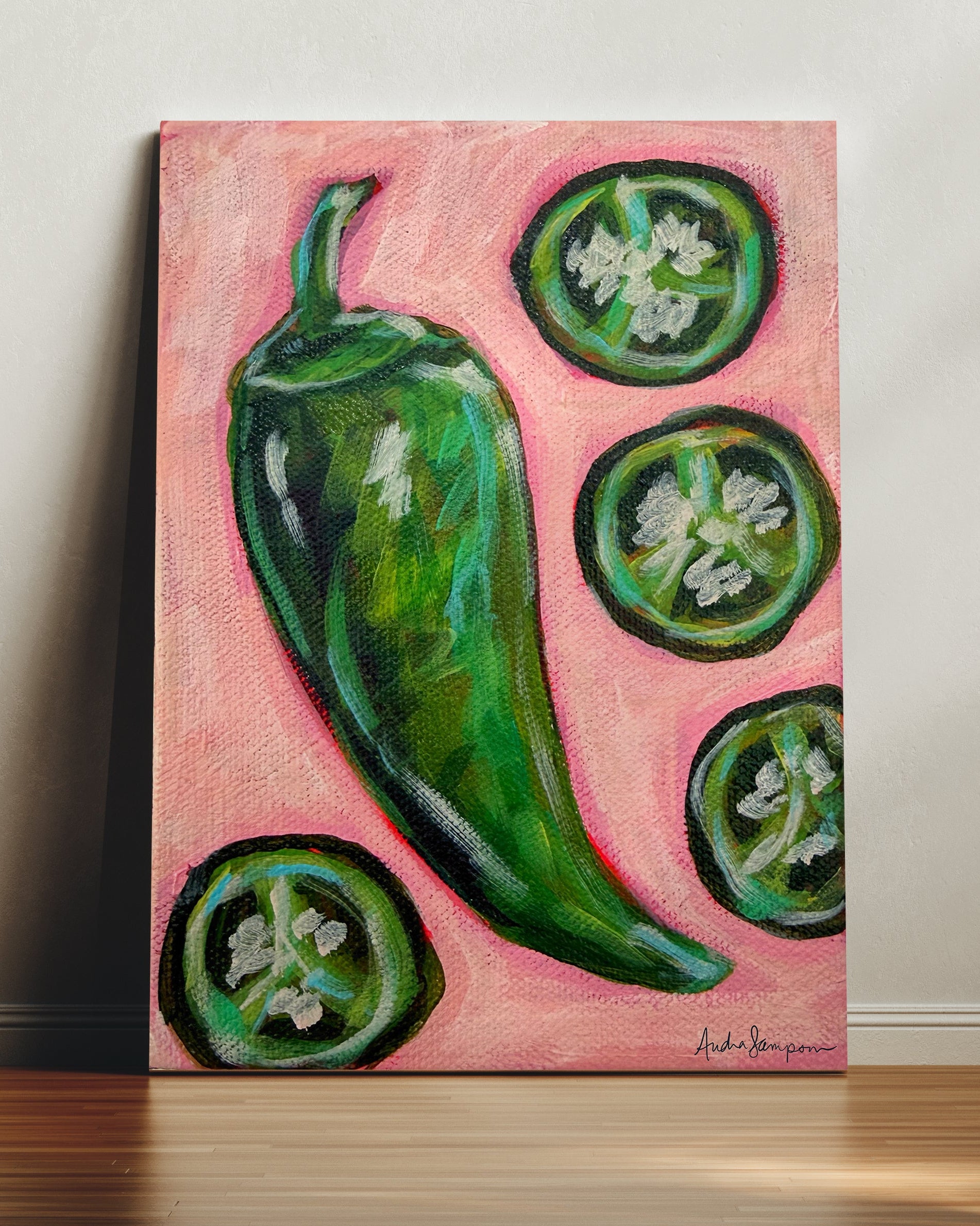 Jalapeño Art Print | Bold Colorful Southern Kitchen Wall Art