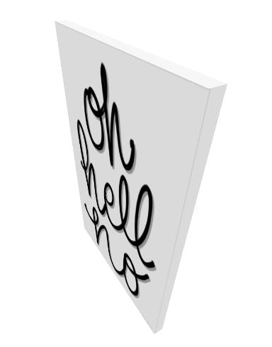 Oh Hell No Art Print on Paper or Canvas - Typography Decor, Maximalist Southern Art Poster