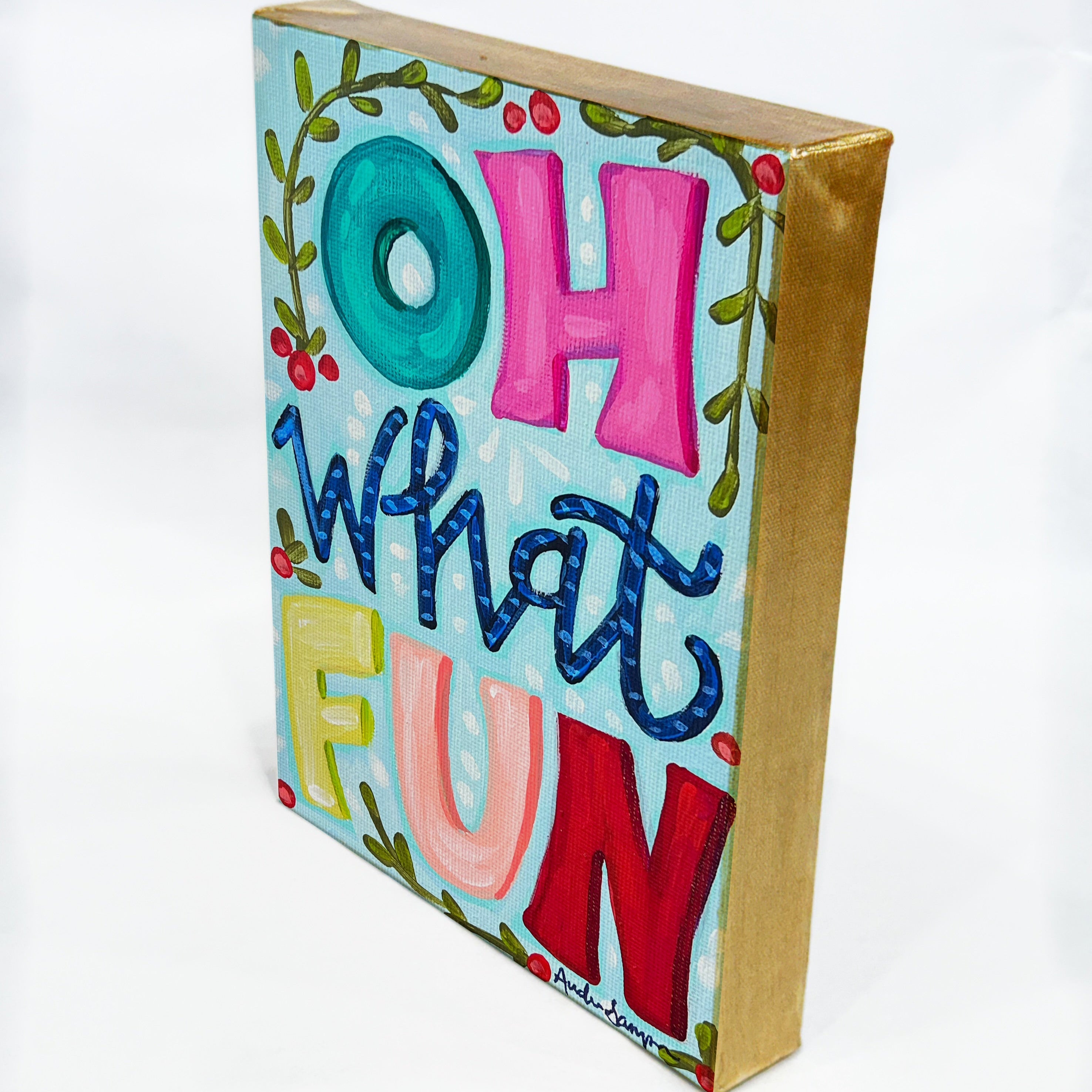 Oh What Fun Christmas Reproduction Print - On Paper or Canvas