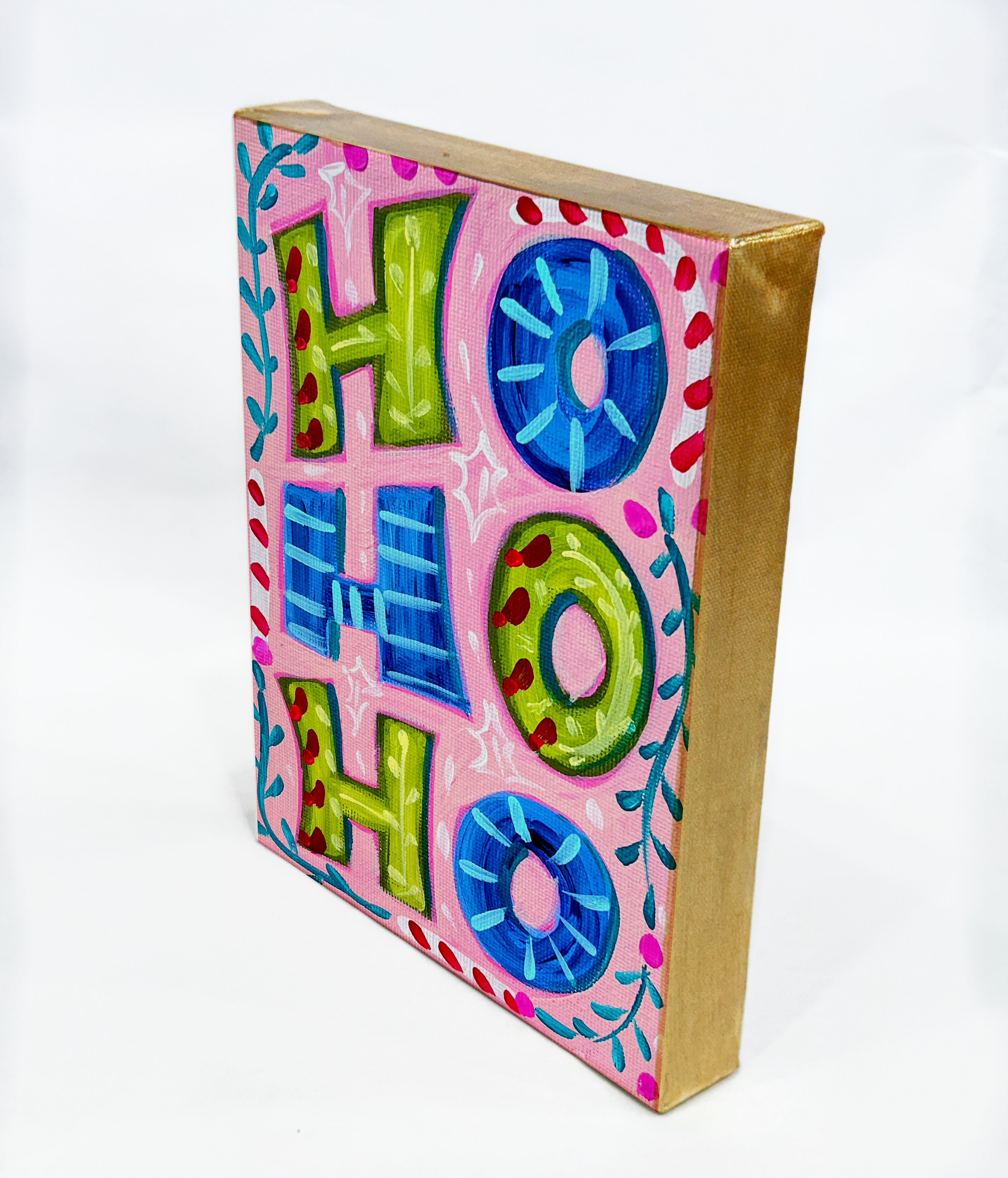 Ho Ho Ho Christmas Reproduction Print - On Paper or Canvas