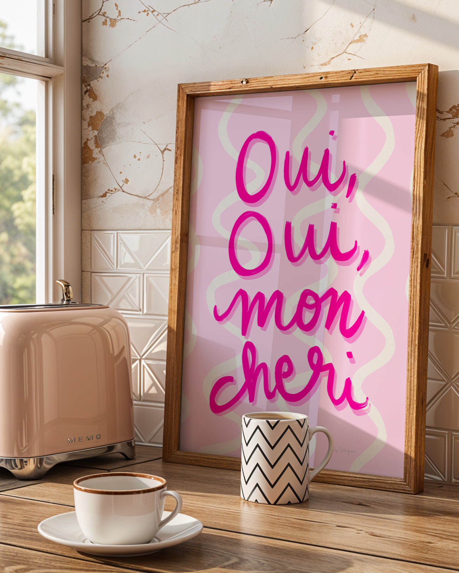 French Pop Art Print on Paper or Canvas - Pop Art, Maximalist Decor, Colorful Wall Art Poster