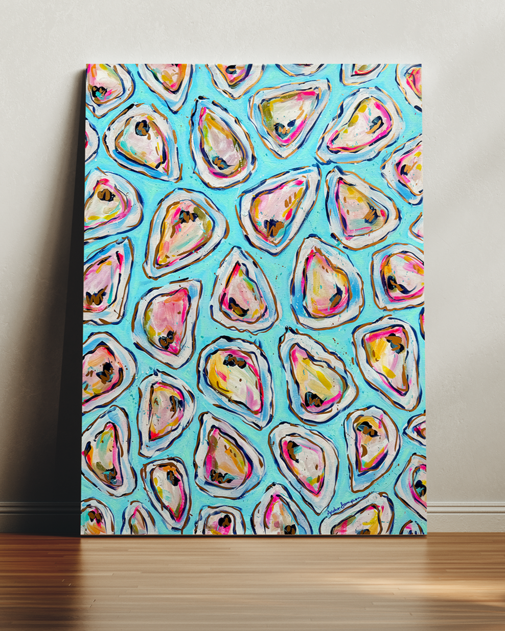 Oysters #2 Art Print on Paper or Canvas - Coastal Decor, Nautical Art Poster