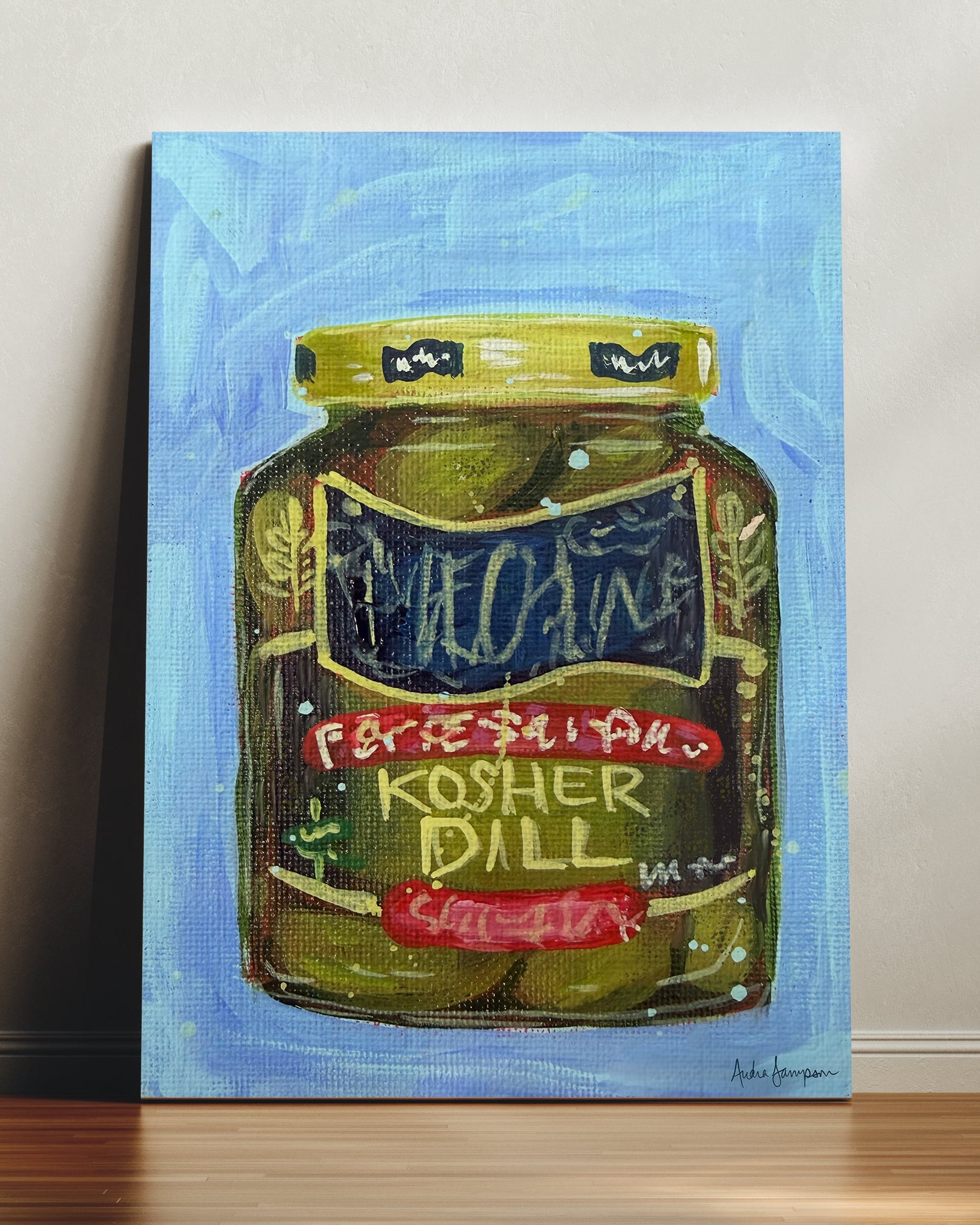 Pickle Jar Art Print | Bold Colorful Southern Kitchen Wall Art