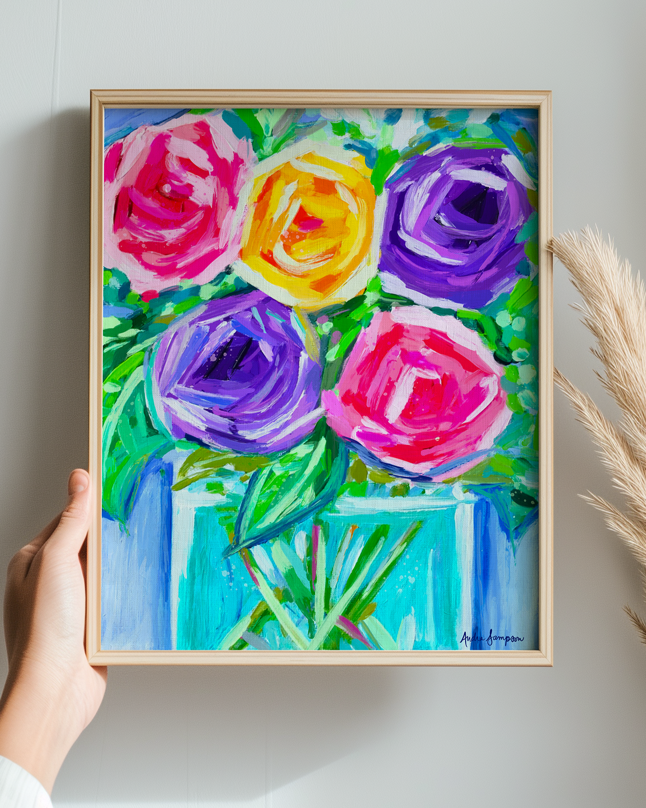 Floral Glass Vase Reproduction Print