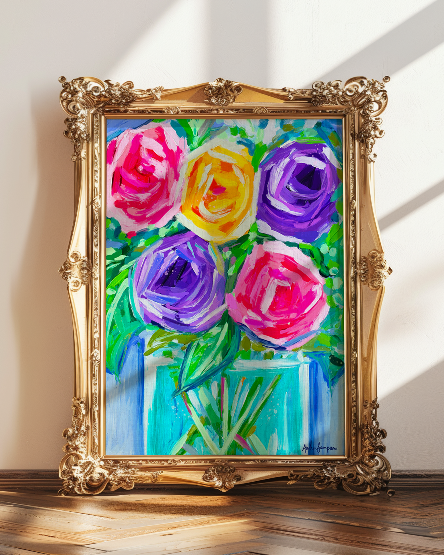 Floral Glass Vase Reproduction Print