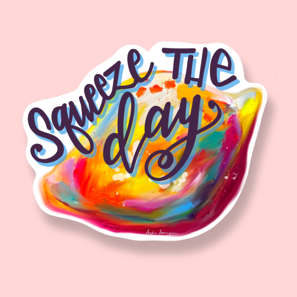 Squeeze the Day Lemon Sticker