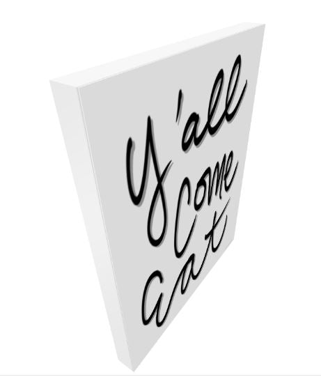 Y'all Come Eat Art Print on Paper or Canvas - Kitchen Decor, Maximalist Southern Art Poster