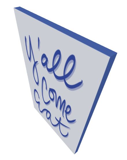 Y'all Come Eat Art Print on Paper or Canvas - Kitchen Decor, Maximalist Southern Art Poster