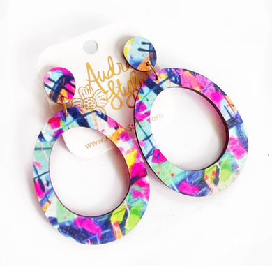 Olivia Drop Earring - Colorful Bright Spring Summer Statement Earring