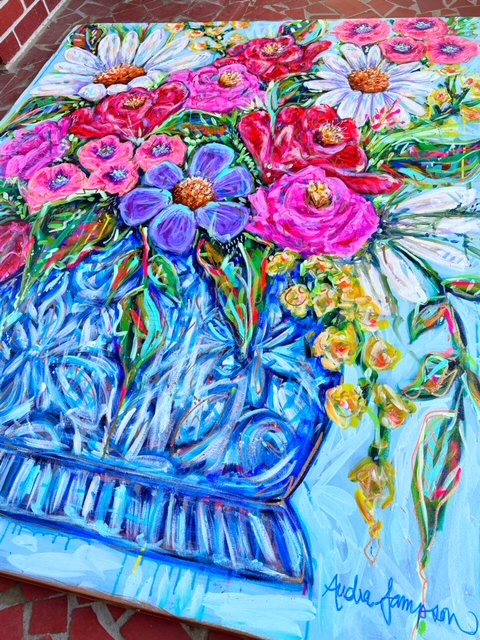 “Simple Abundance” 48”x60” Original Floral Painting on Canvas