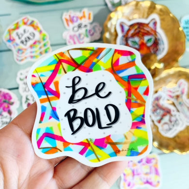 Be Bold Tangles Background Sticker