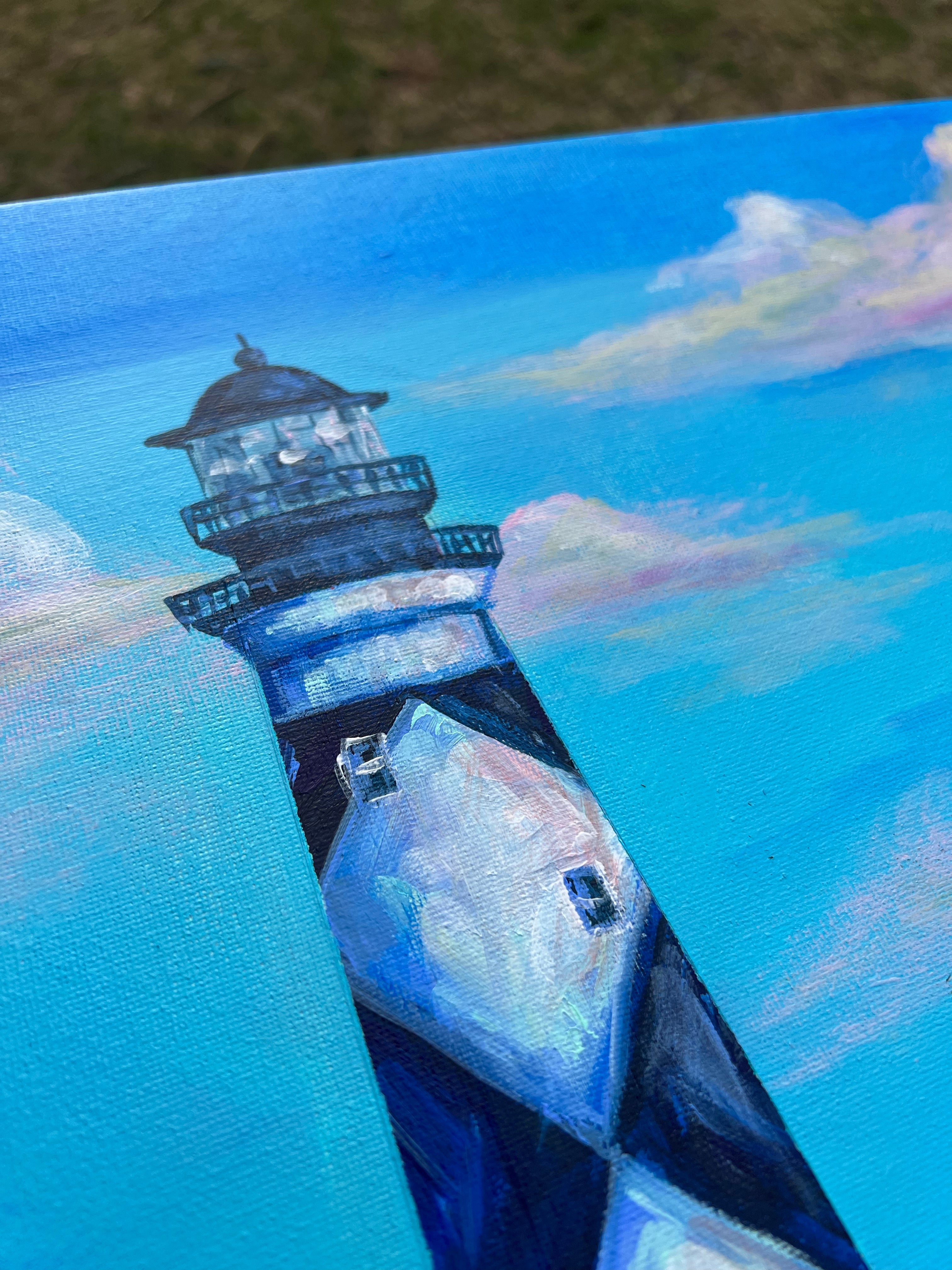 Cape Lookout Lighthouse Original Painting | 16x20 | Audra Sampson