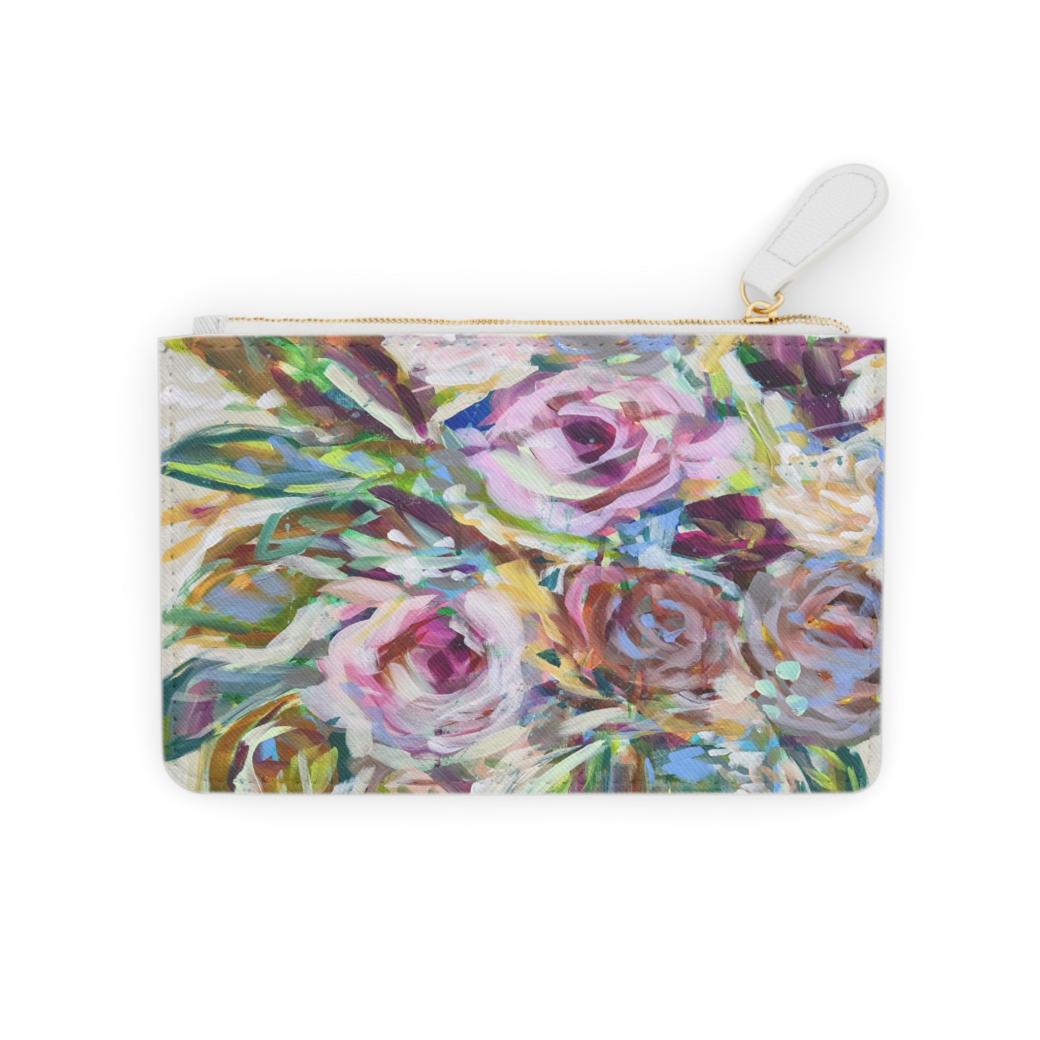 Muted Floral Mini Clutch Bag