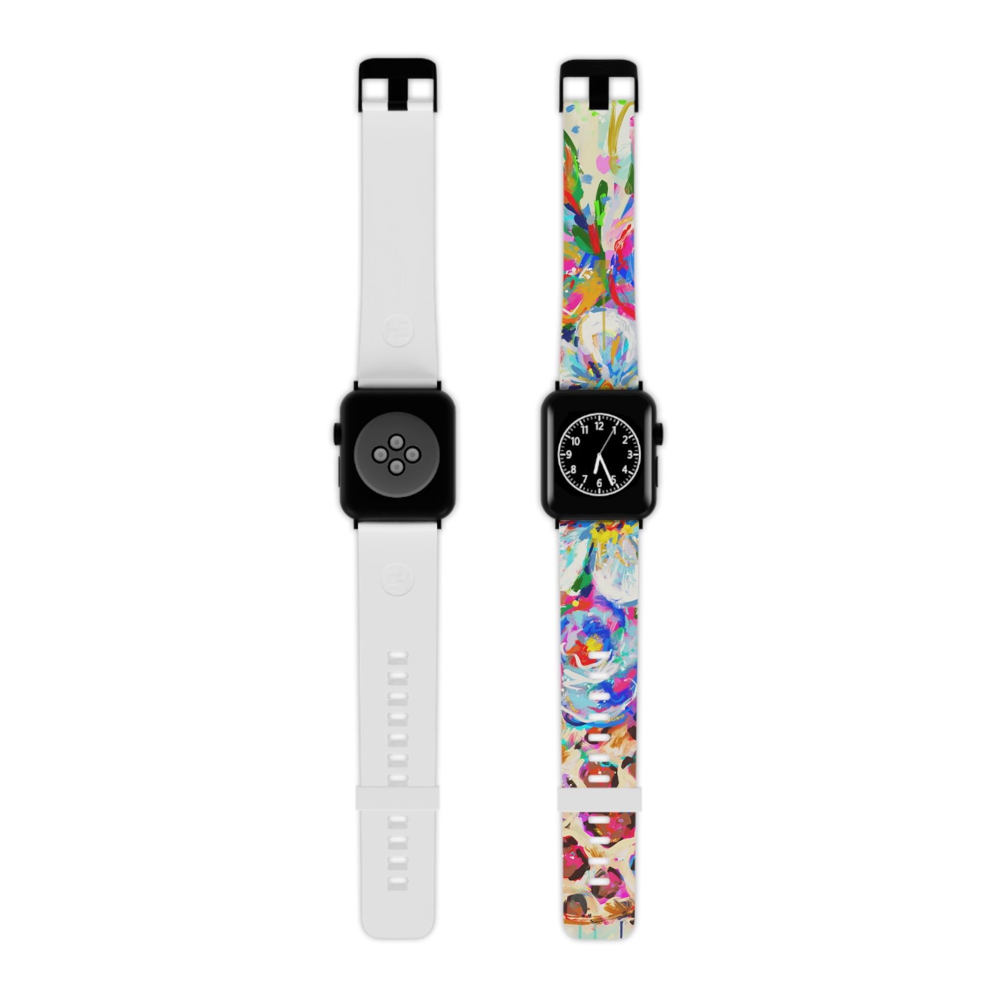 Floral Splash Apple Watch Band - Colorful Abstract Floral Print