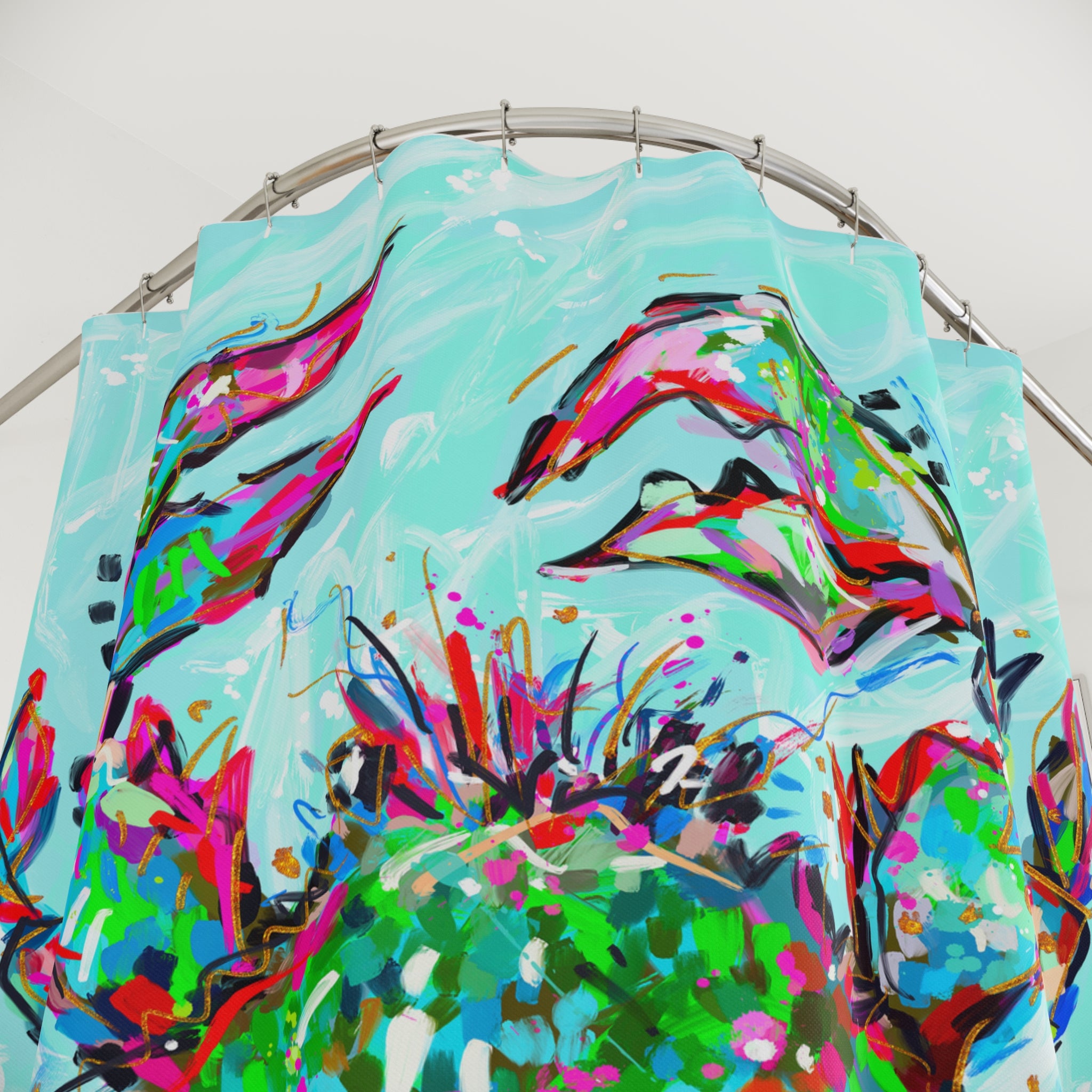 Blue Crab Shower Curtains