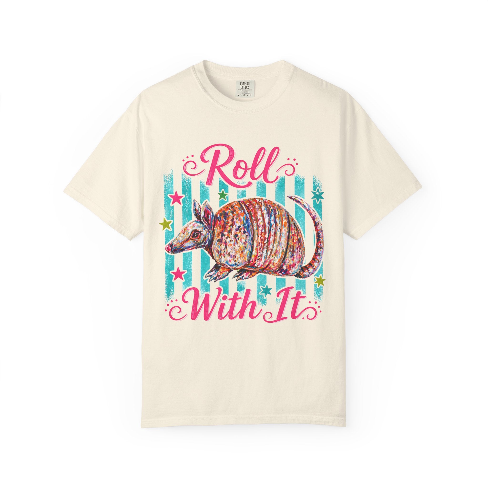 Roll With It Aramadillo T-Shirt | Colorful Funny Graphic Tee