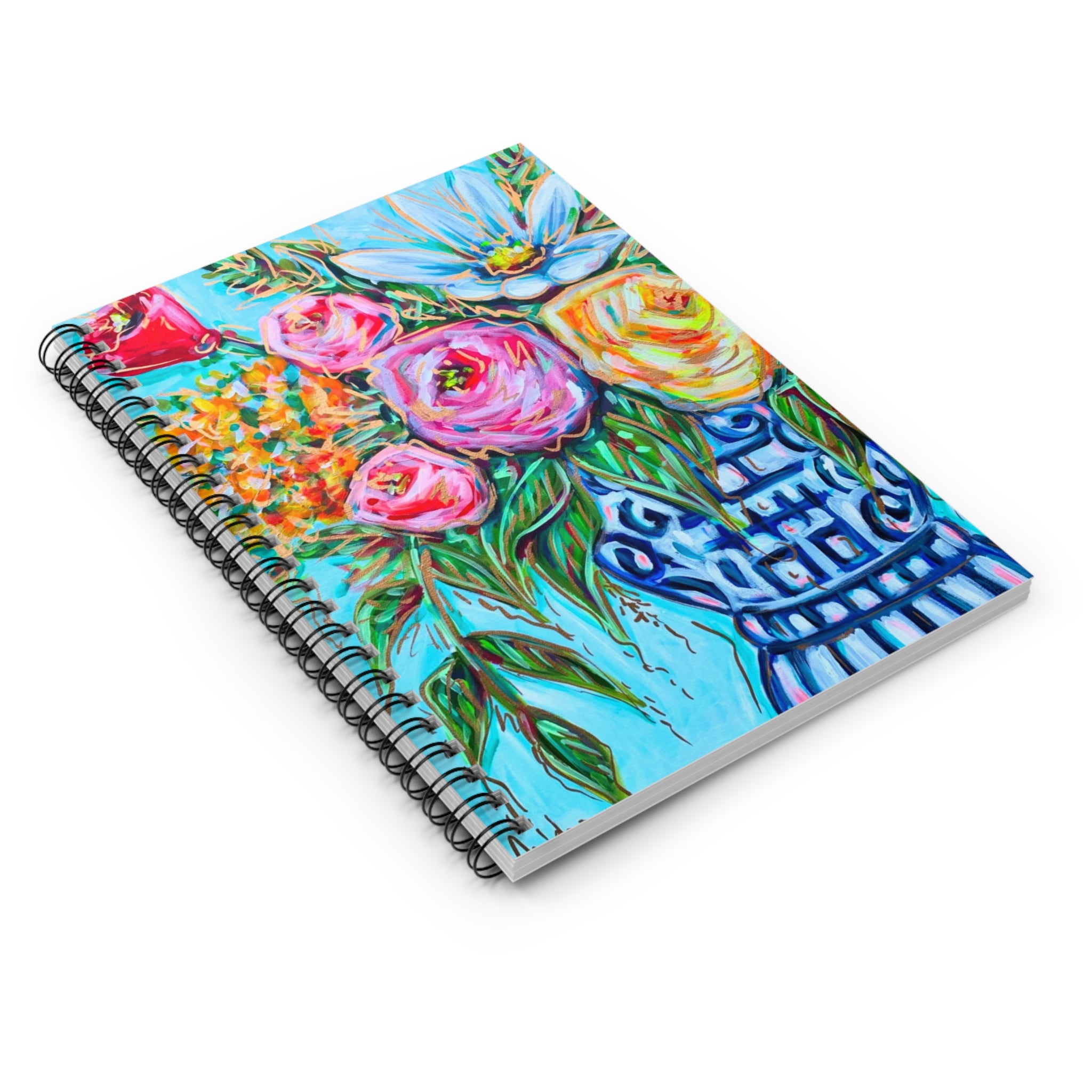 Floral Ginger Jar Spiral Notebook - Ruled Line