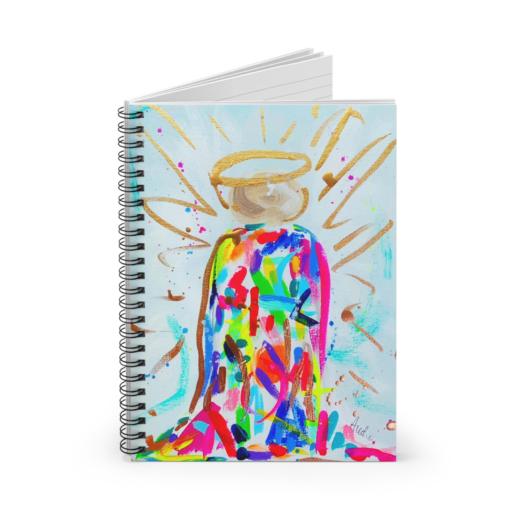 Abstract Angel Spiral Notebook - Ruled Line