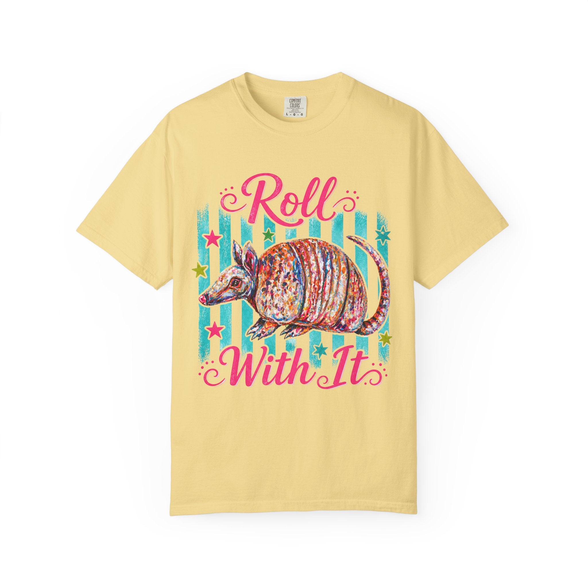 Roll With It Aramadillo T-Shirt | Colorful Funny Graphic Tee