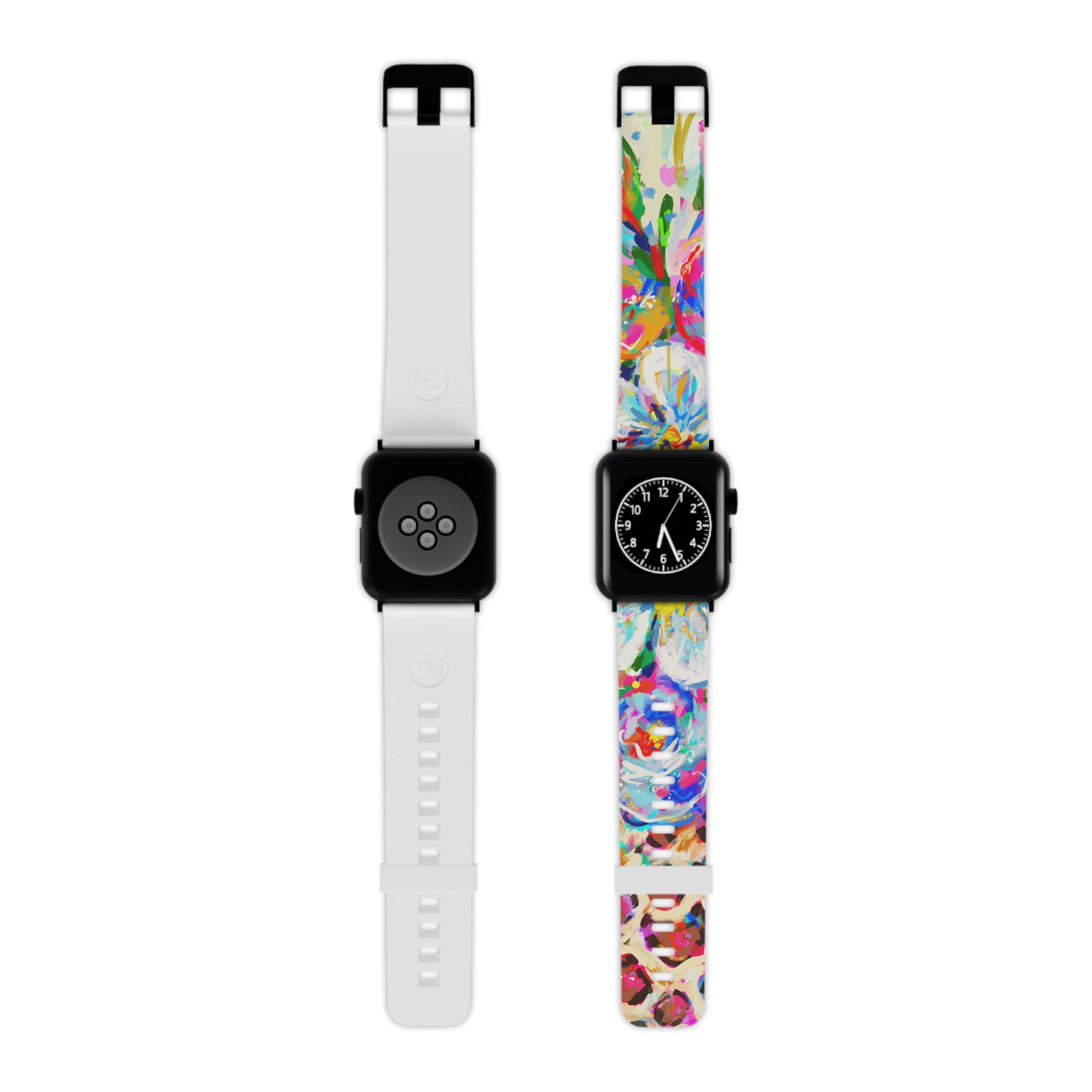 Floral Splash Apple Watch Band - Colorful Abstract Floral Print