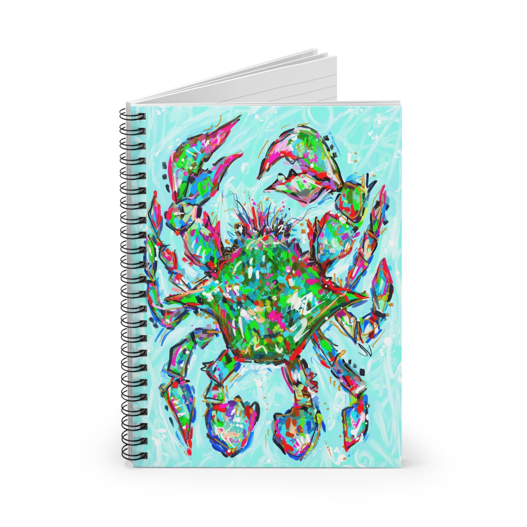 Blue Crab Spiral Notebook - Ruled Line