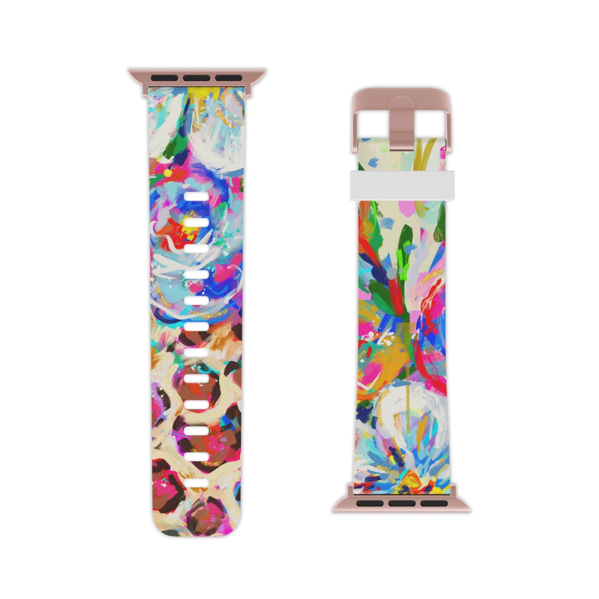 Floral Splash Apple Watch Band - Colorful Abstract Floral Print