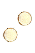 Load image into Gallery viewer, FE1921 - DRUZY ROUND POST EARRINGS: White