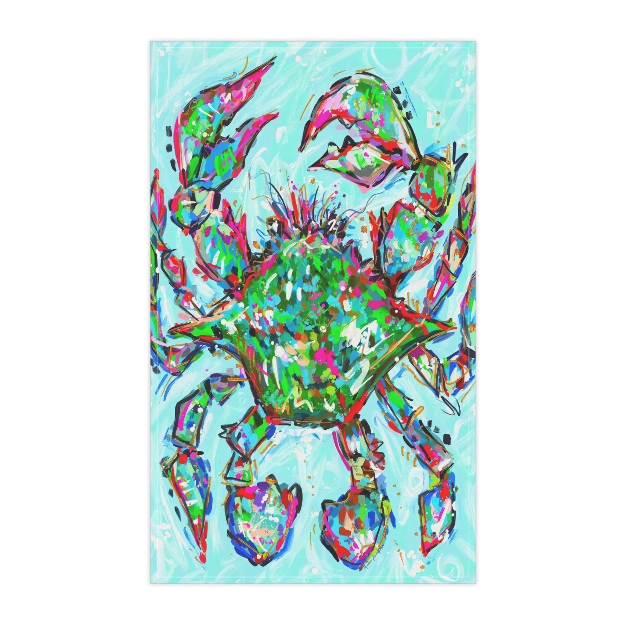 Blue Crab Tea Towel