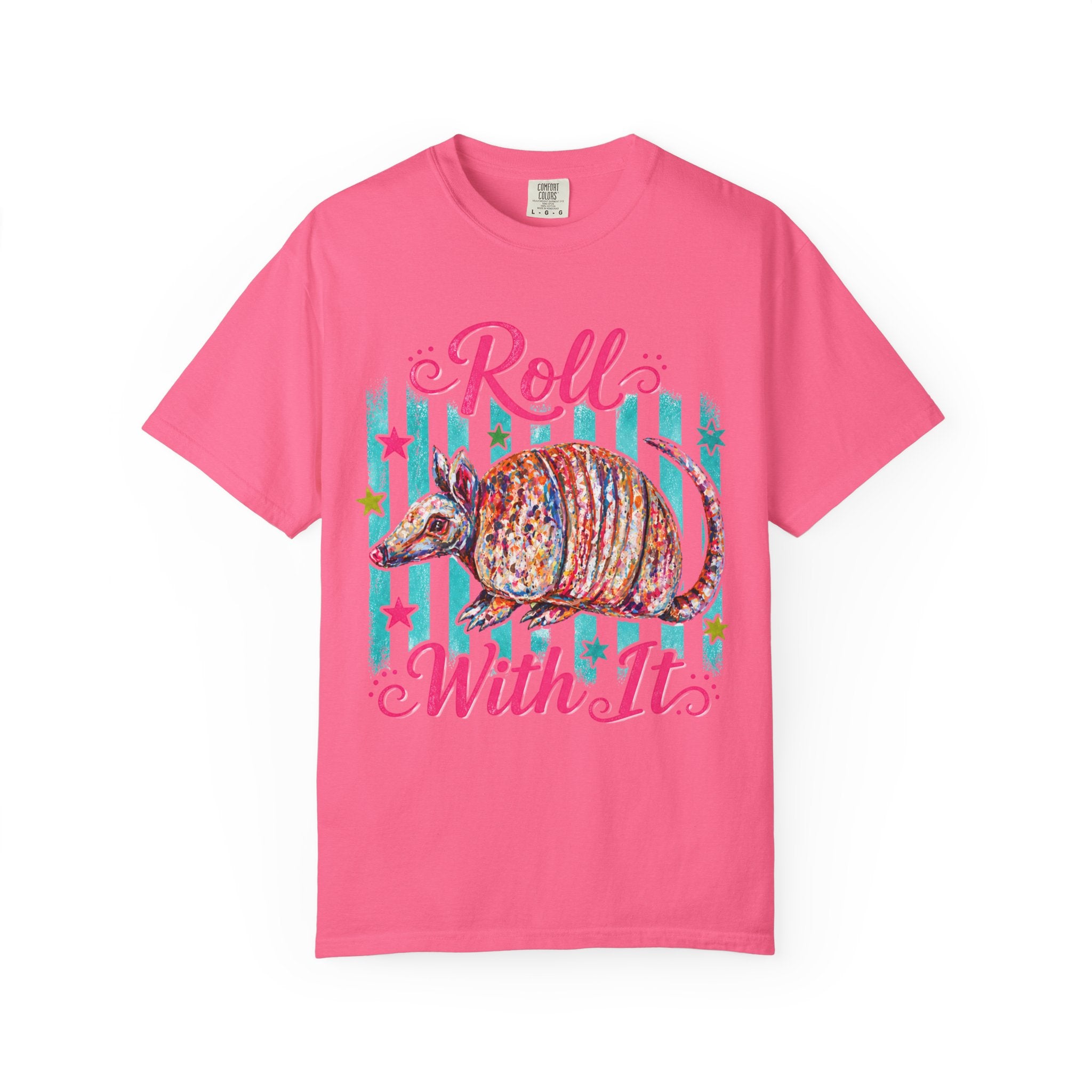 Roll With It Aramadillo T-Shirt | Colorful Funny Graphic Tee