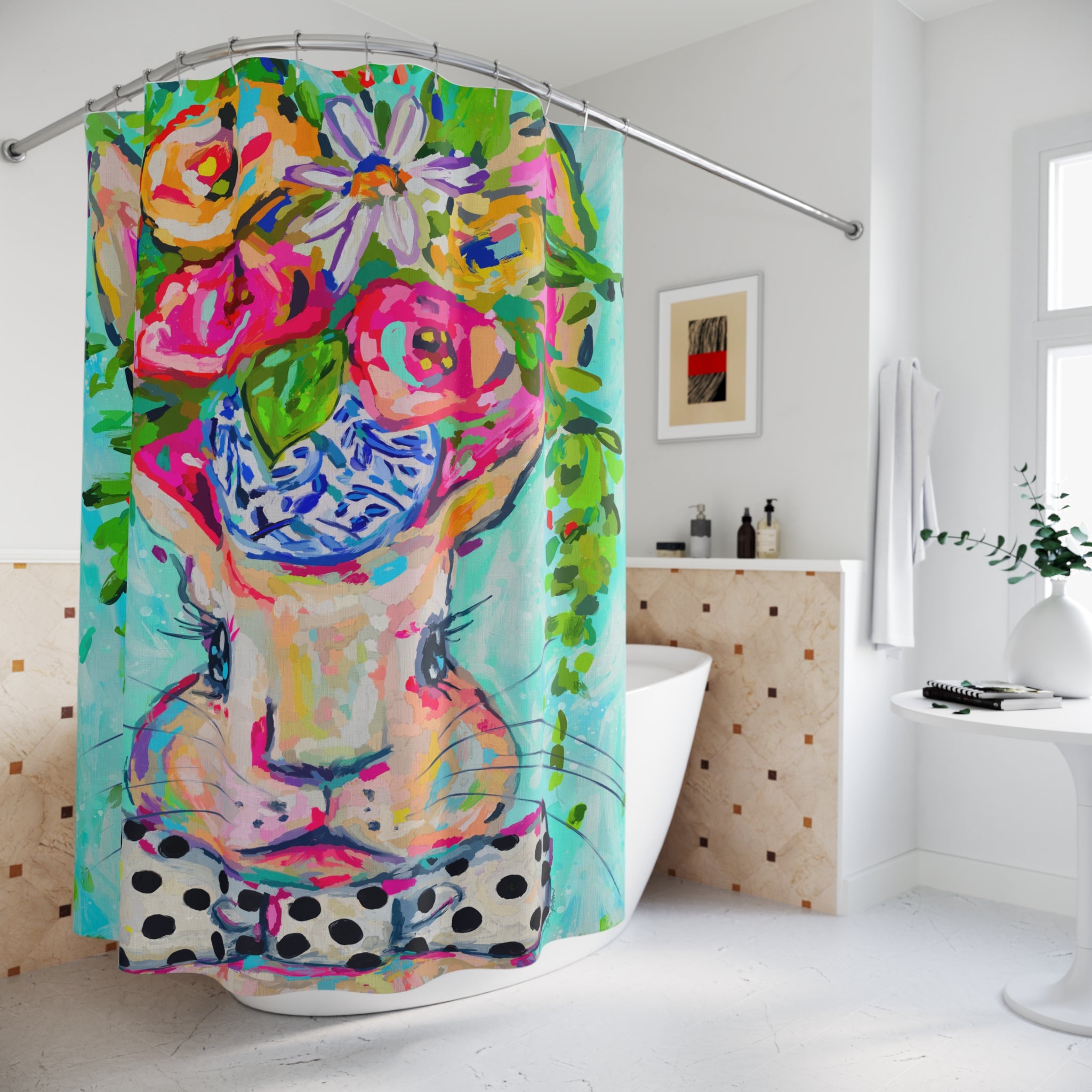 Eleanor Bunny Shower Curtains