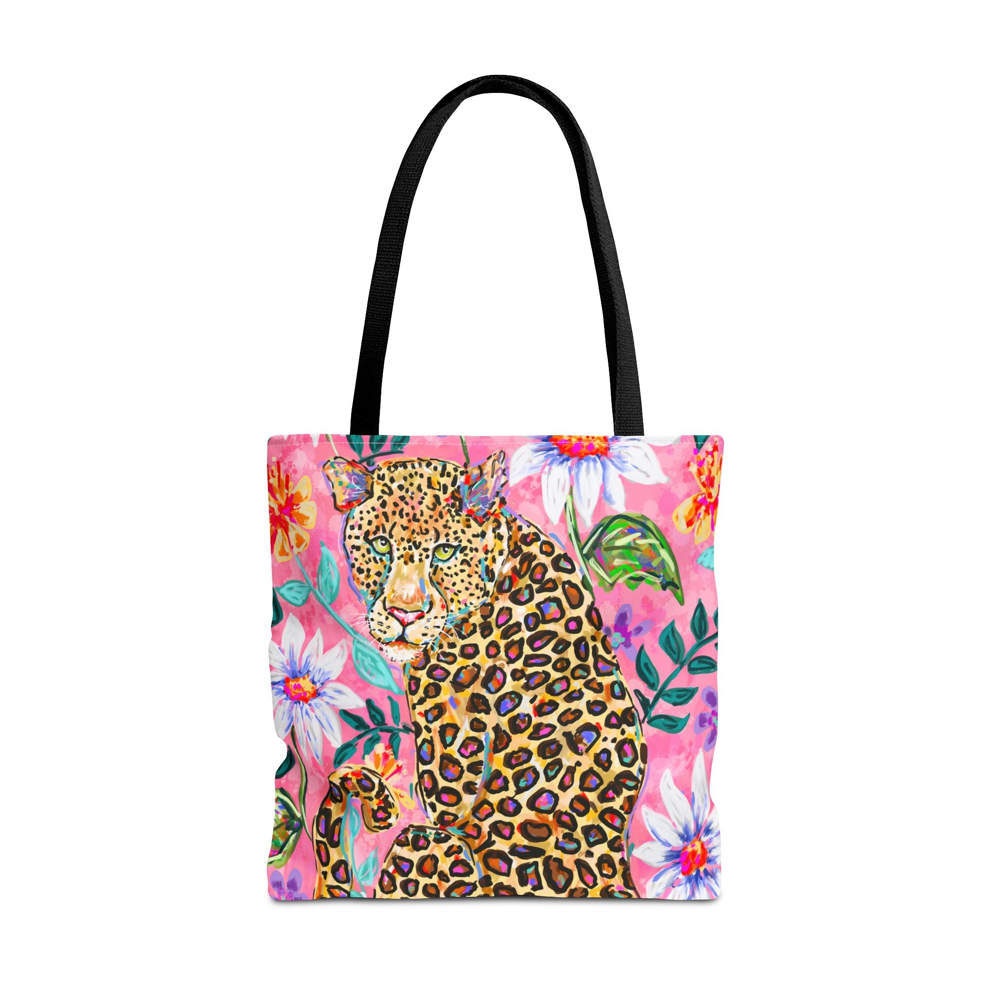 Leopard Floral Tote Bag