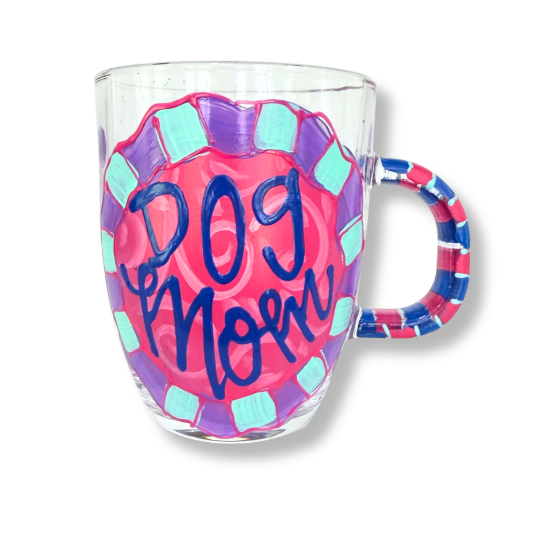 Dog Mom Hand Painted Coffee Mug