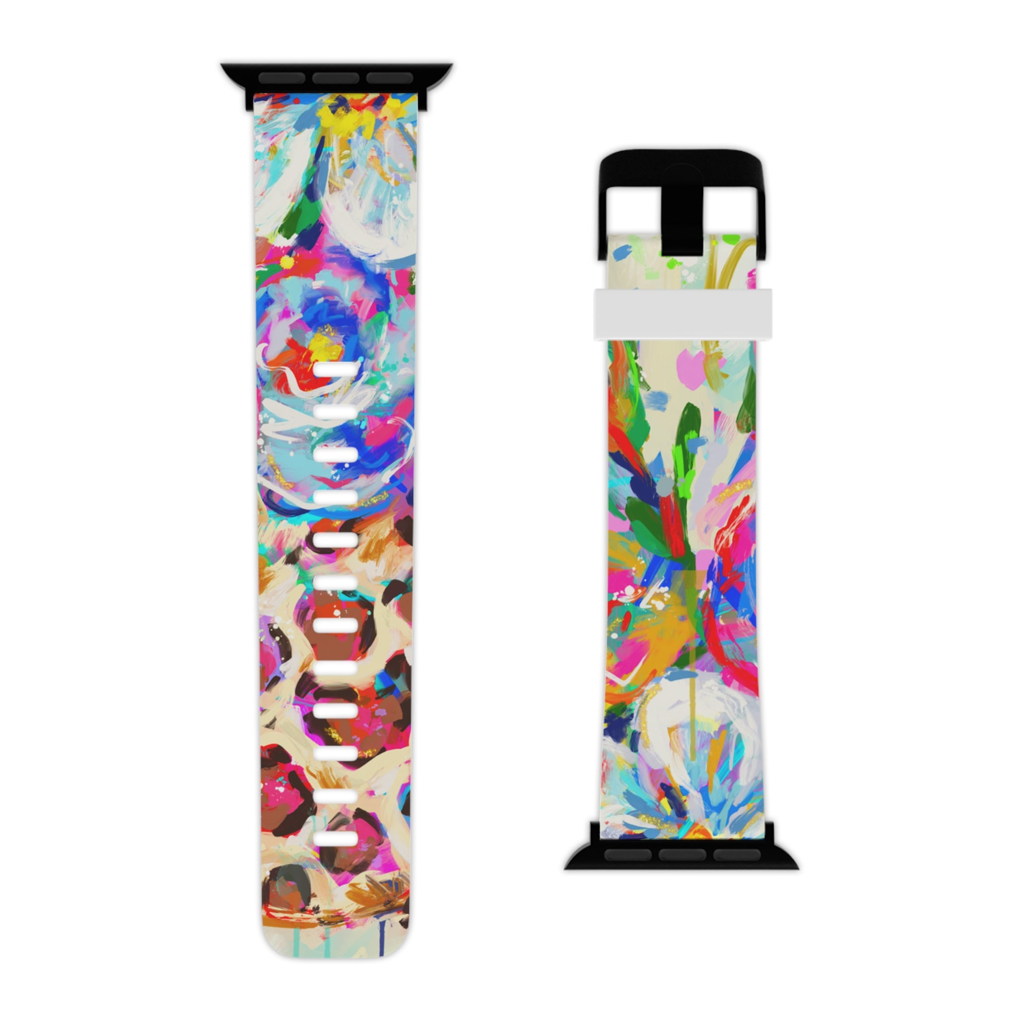 Floral Splash Apple Watch Band - Colorful Abstract Floral Print