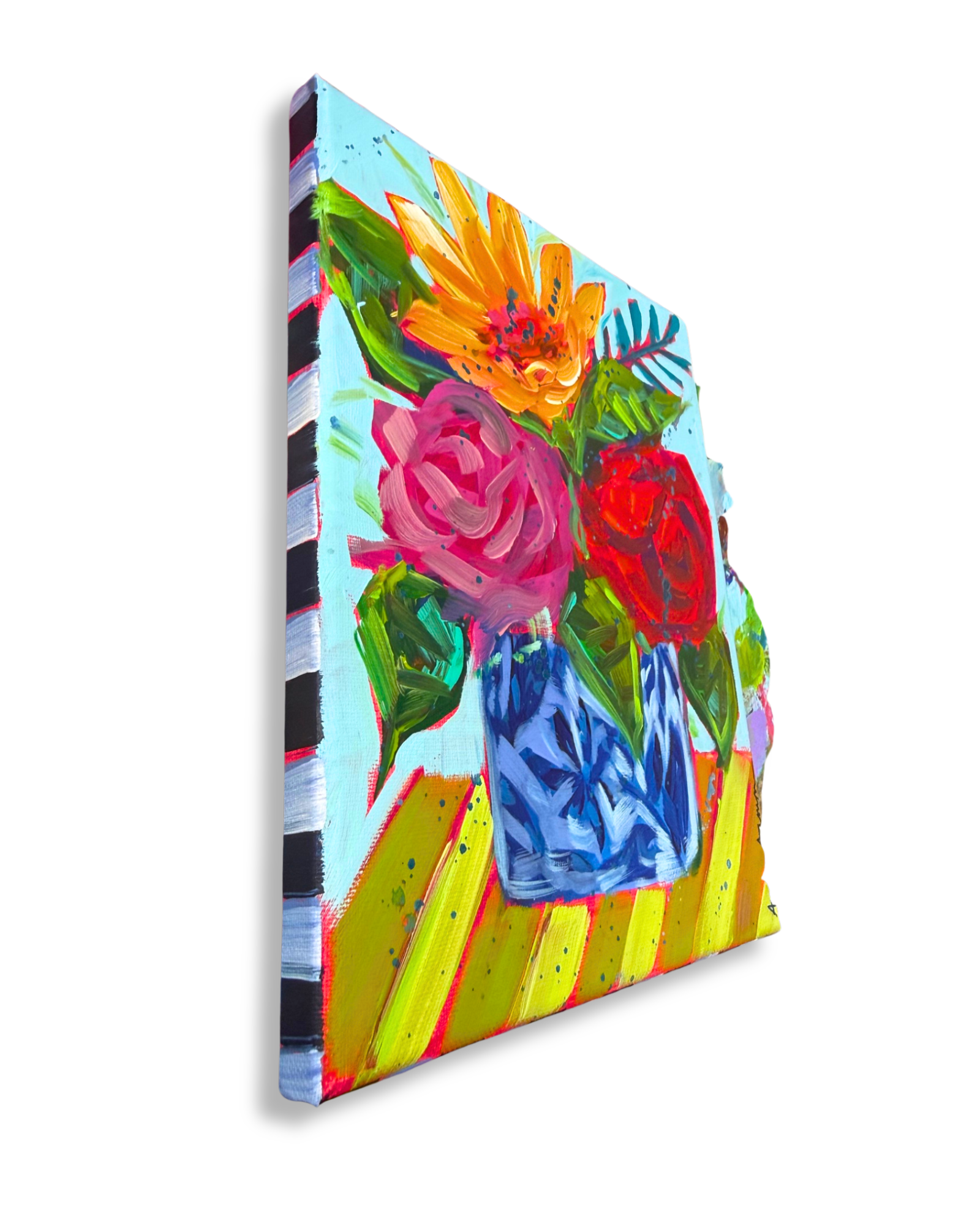 Floral Bouquet Original 8x10 Painting | Whimsical Home Decor Art