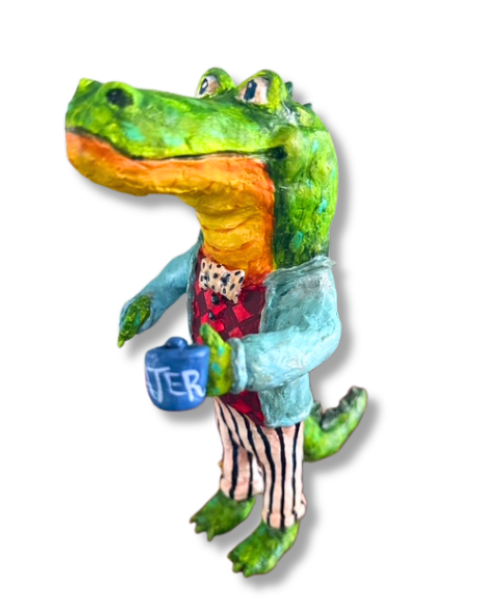 Gerard the Gator – Hand Sculpted Alligator Art Figure, One of a Kind