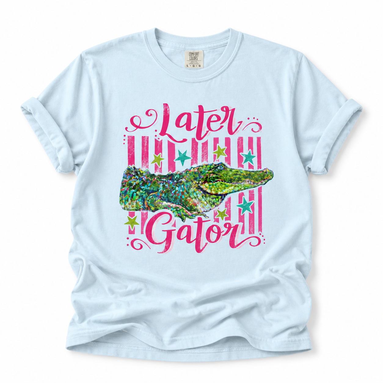Later Gator T-Shirt | Colorful Alligator Graphic Tee