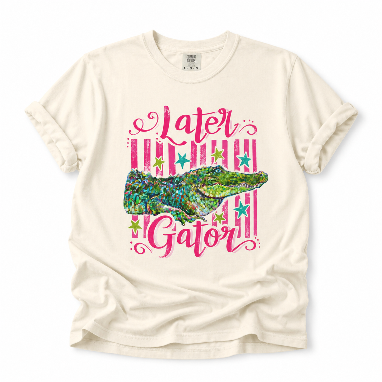 Later Gator T-Shirt | Colorful Alligator Graphic Tee