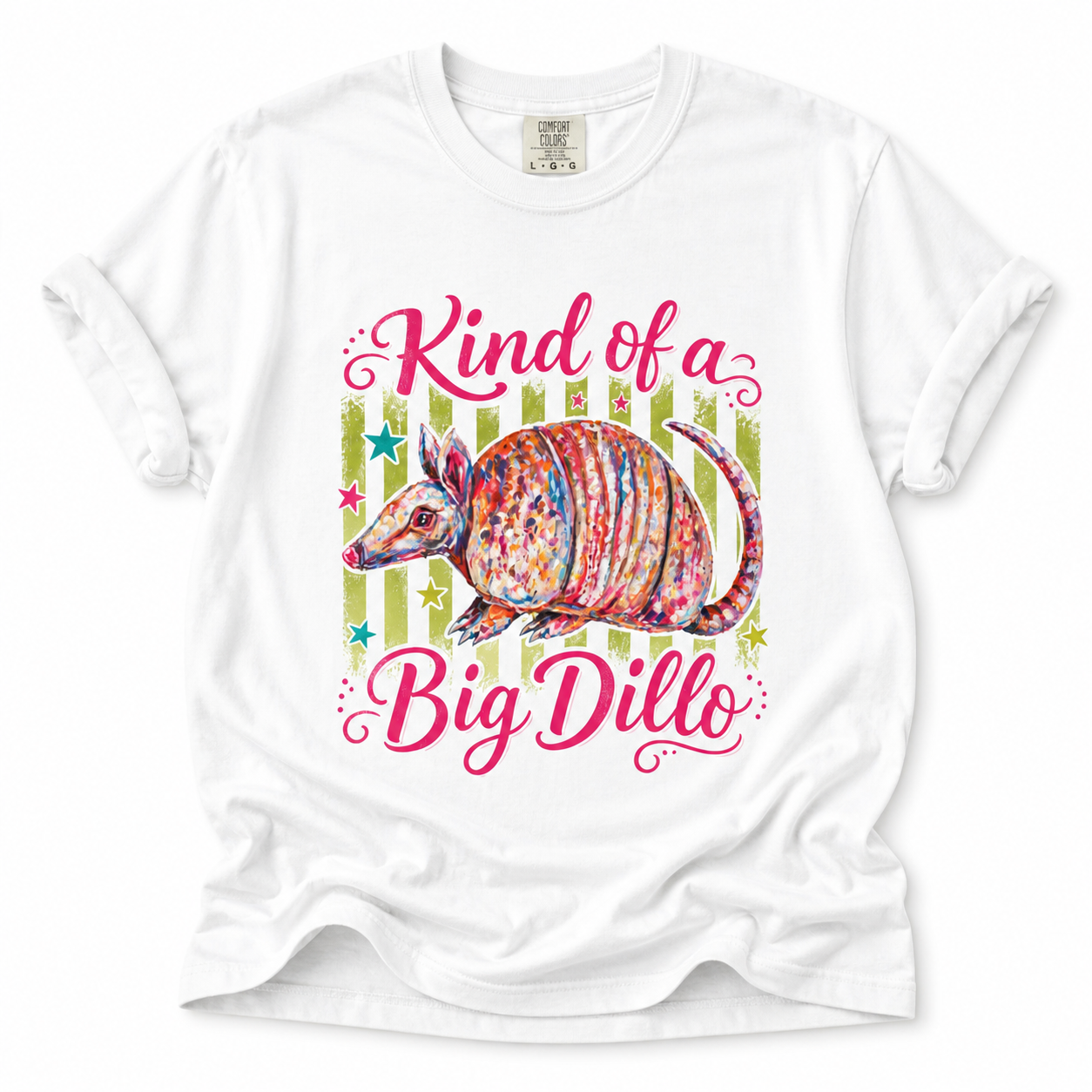 Kind of a Big Dillo T-Shirt | Colorful Armadillo Graphic Tee
