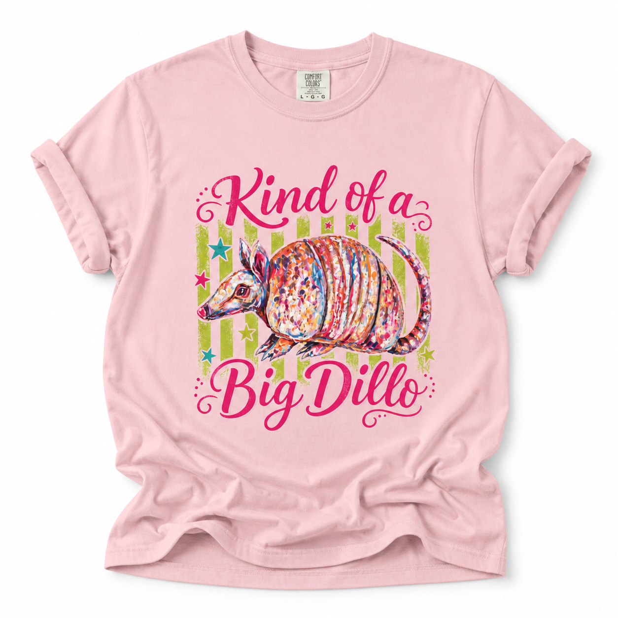 Kind of a Big Dillo T-Shirt | Colorful Armadillo Graphic Tee
