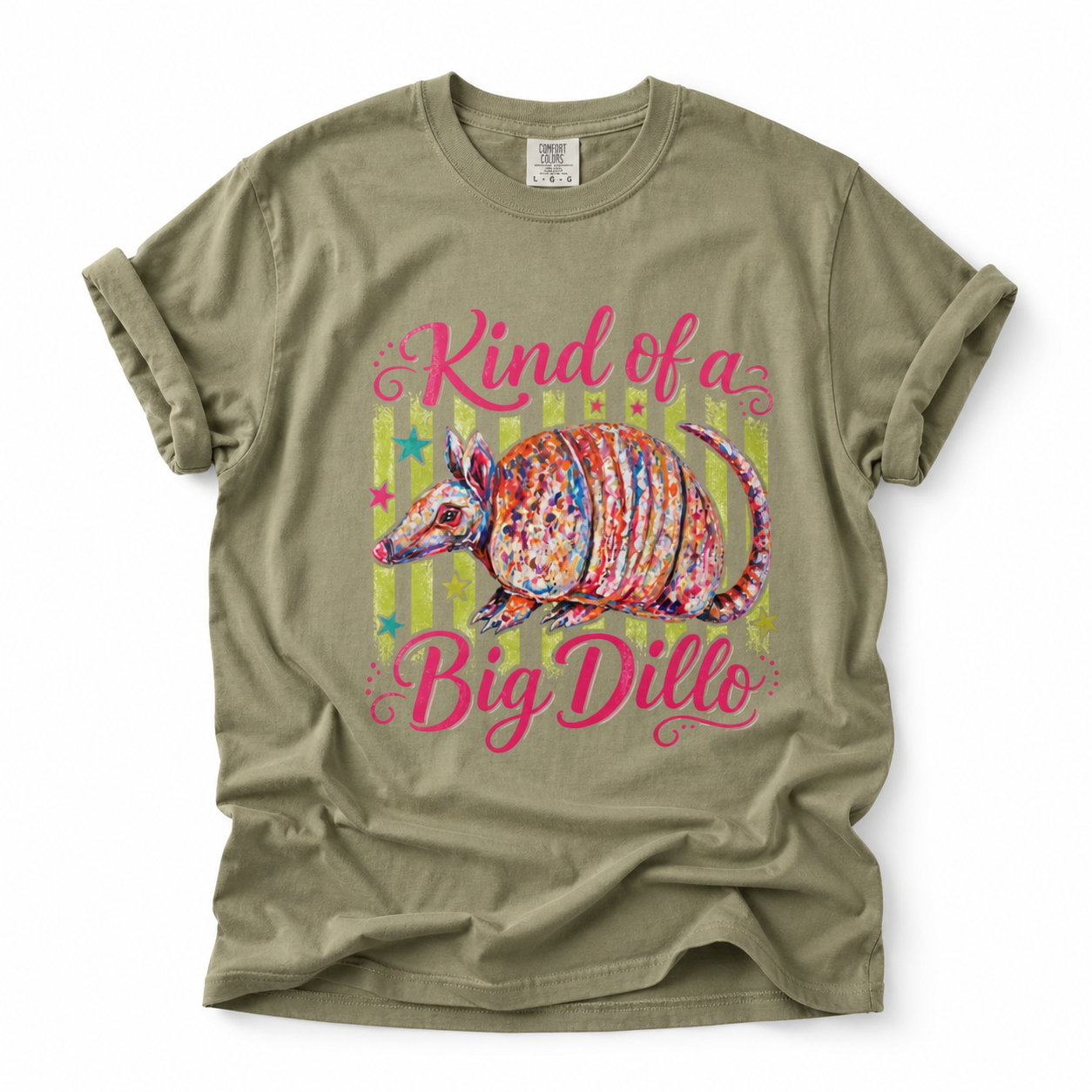 Kind of a Big Dillo T-Shirt | Colorful Armadillo Graphic Tee