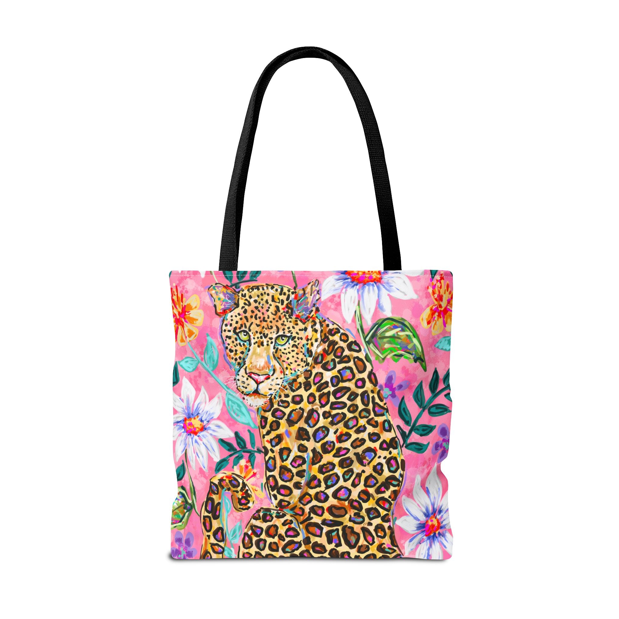 Leopard Floral Tote Bag