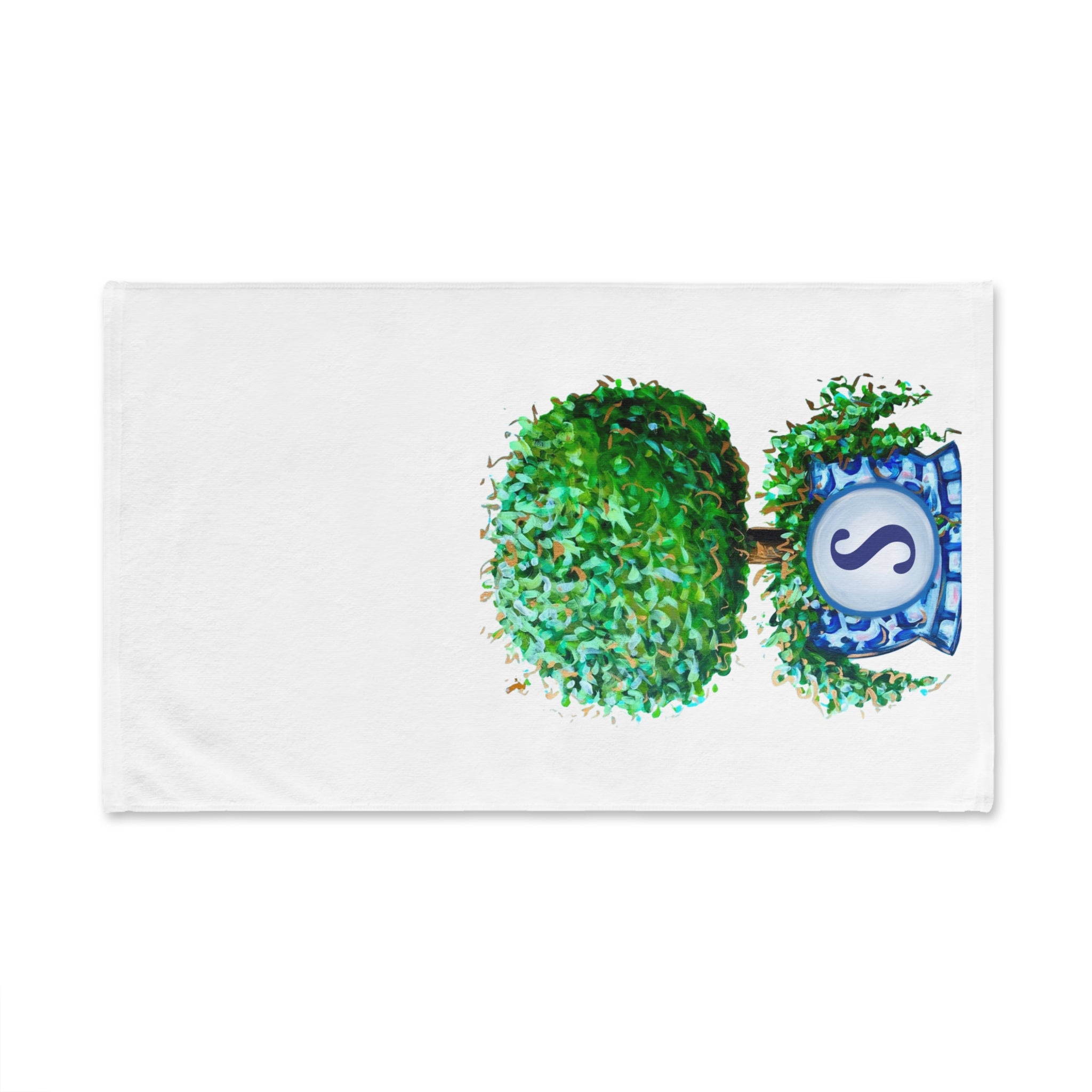 Monogram Topiary Hand Towel - Free Personalization