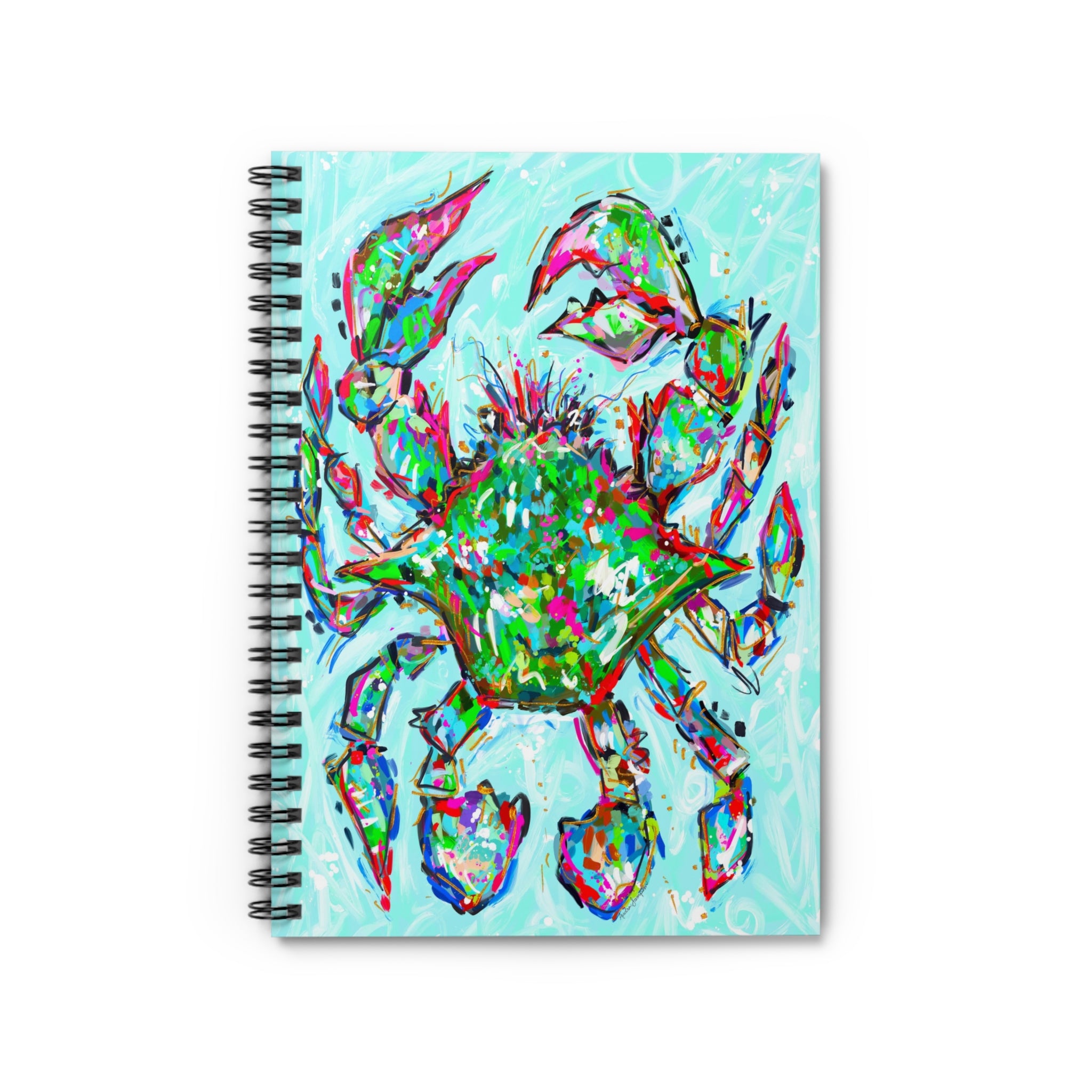 Blue Crab Spiral Notebook - Ruled Line