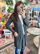 Load image into Gallery viewer, Slouchy Pocket Open Cardigan -  Ash Grey