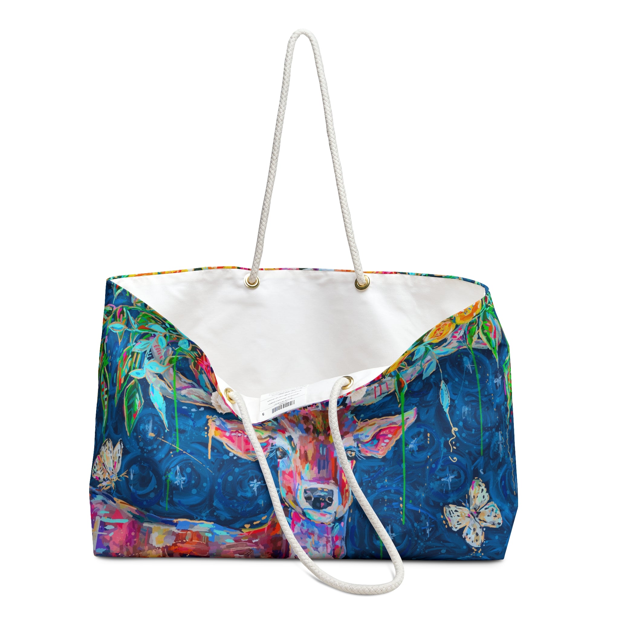 Deer and Bouquet Weekender Bag