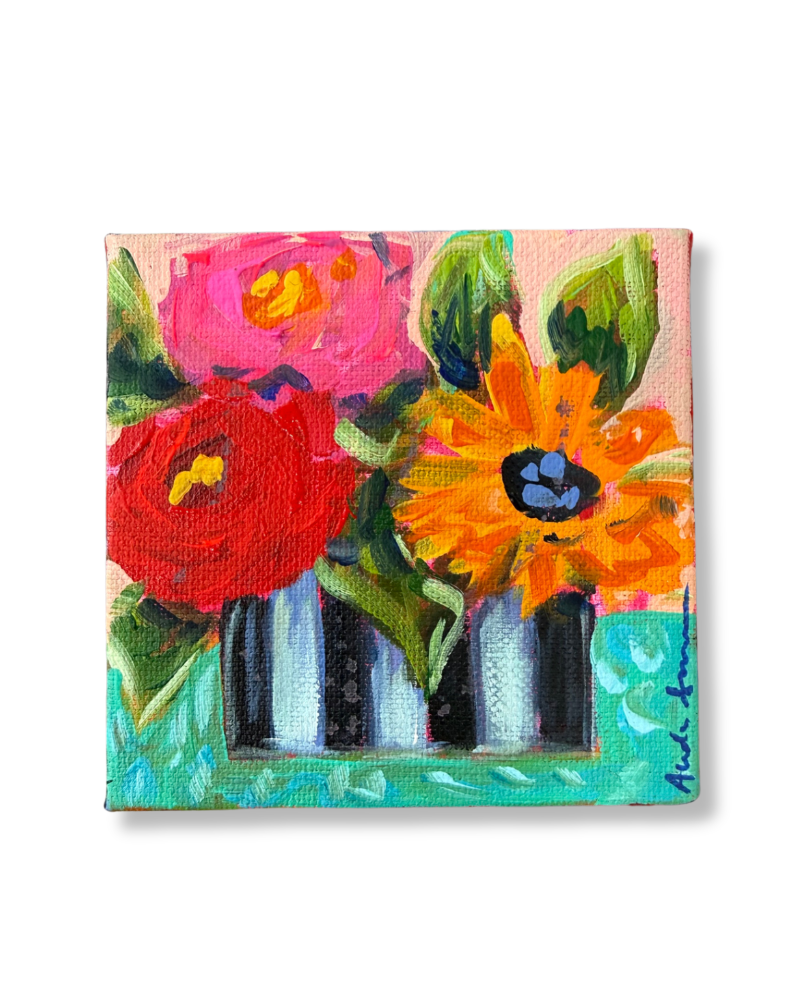 Floral Bouquet Original Painting | Whimsical Home Decor Art